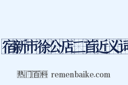 宿新市徐公店二首近义词是什么意思的图片